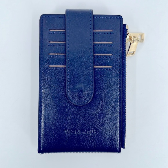NWOT Vionentus AirTag Wallet/Card holder-Navy - Picture 2 of 12